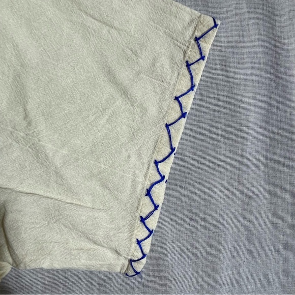 Hand Embroidered Cream Women's Top XL - Picture 10 of 11